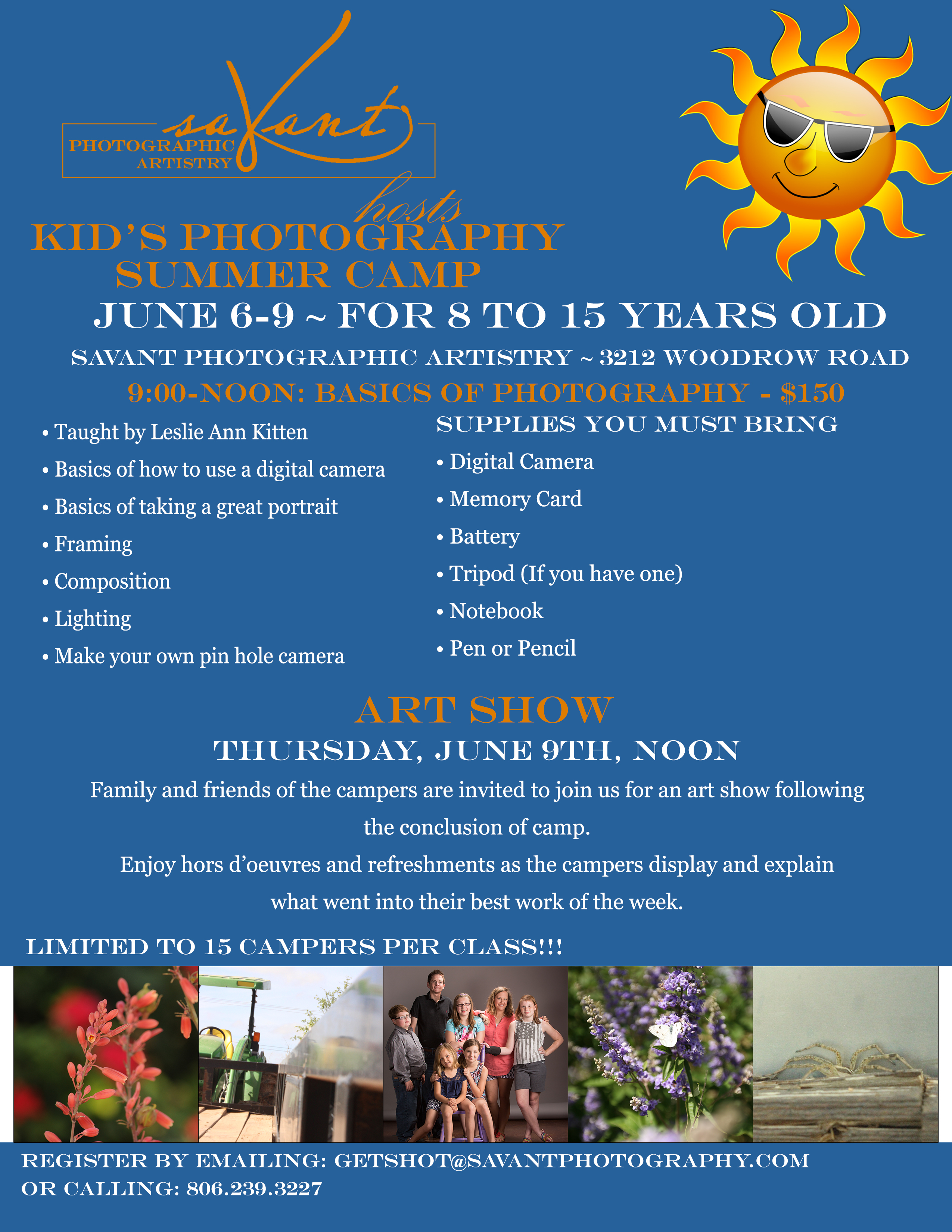 Kid’s Photography Summer Camp 2016